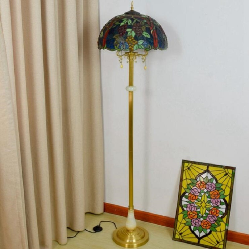 Floor Lamp Tiffany Style Stained Glass Lamp Shade Living Room Decor