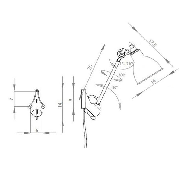 Lampe Gras Wand-/Deckenleuchtenserie