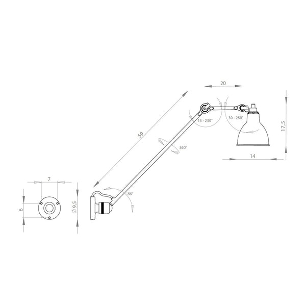 Lampe Gras Deckenleuchte