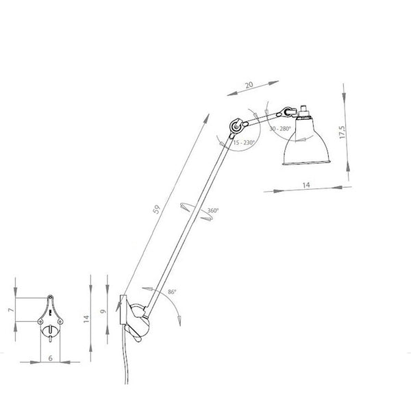 Lampe Gras Wand-/Deckenleuchtenserie