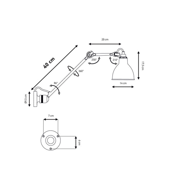 Lampe Gras Wandleuchte