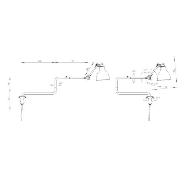 Lampe Gras Wand-/Deckenleuchtenserie