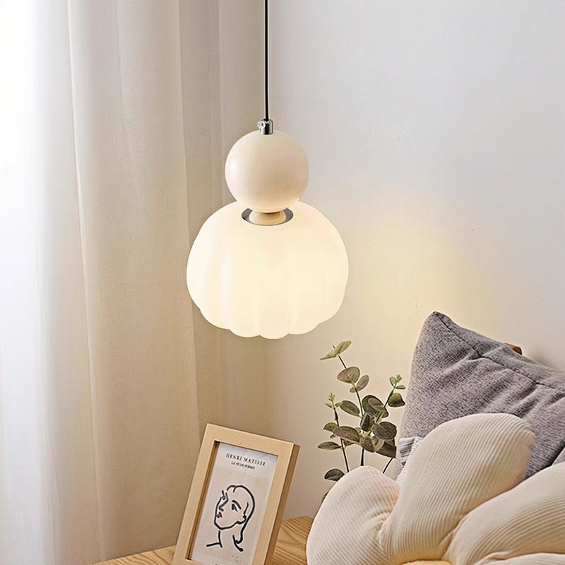 Modern Pendant Light – Cream Bauhaus Design for Kitchen or Dining