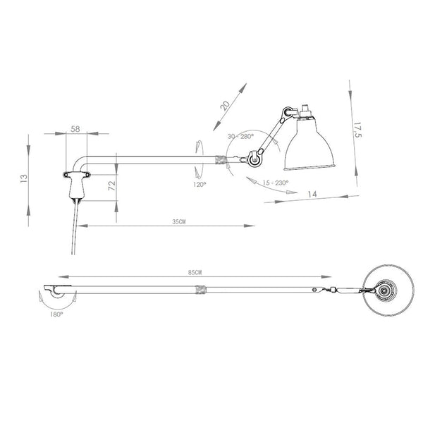Lampe Gras Wand-/Deckenleuchtenserie