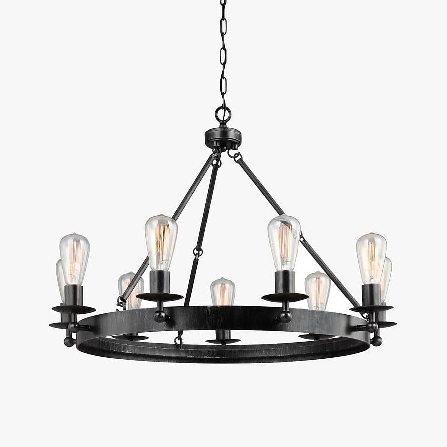 Ezra Industrieller runder Kronleuchter aus schwarzem Metall sku2.webp__PID:a35b7ba7-9b0d-401b-8a4e-a2a74800042e