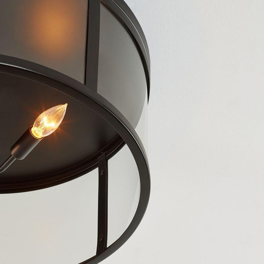 Nolan Industrial Round Clear Glass Flush Mount Ceiling Light detail2.webp__PID:e297baad-5eea-4c9a-8018-2bd7ce50707f