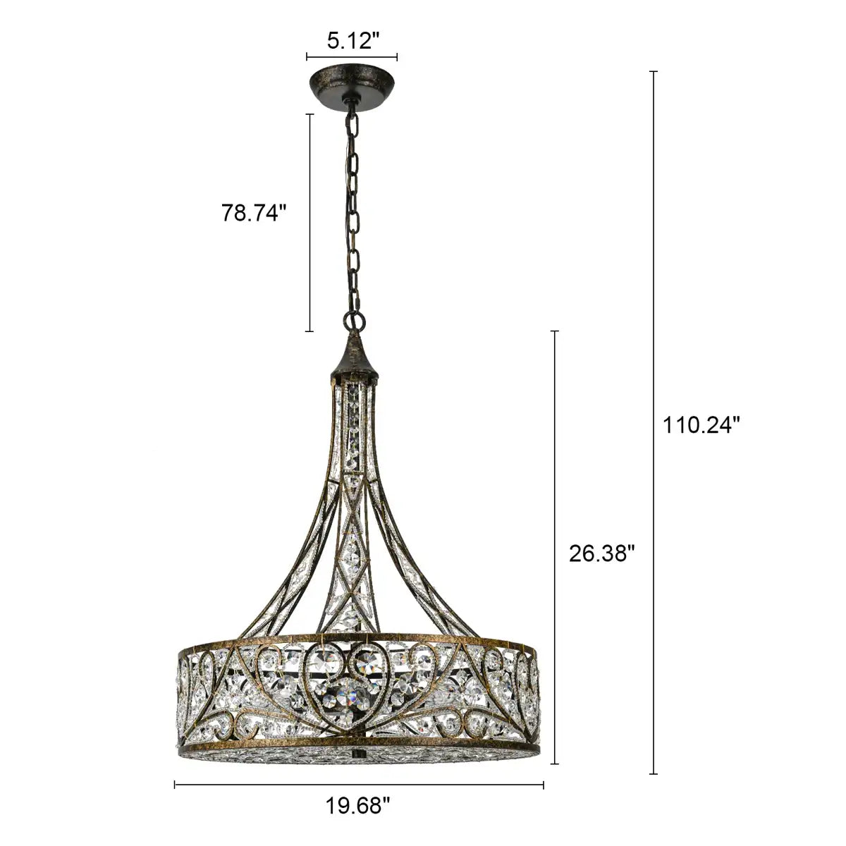 Lampadario a tamburo di cristallo a 6 luci di lusso Ardencc_processed_by_imagy.webp__PID:8a39c260-b3e1-4c7a-8ef9-956acc4fc10b