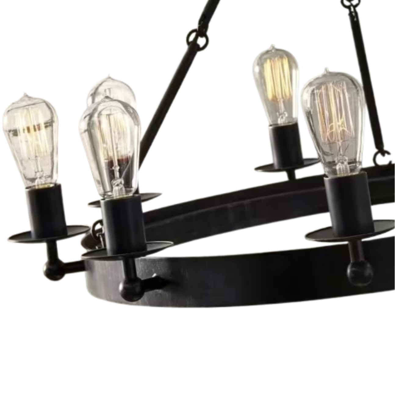 Detailansicht des runden Kronleuchters „Ezra Industrial Black Metal Round Chandelier“.png__PID:e3cf4f03-6c31-4a76-b1c1-78dd7a4f3b25