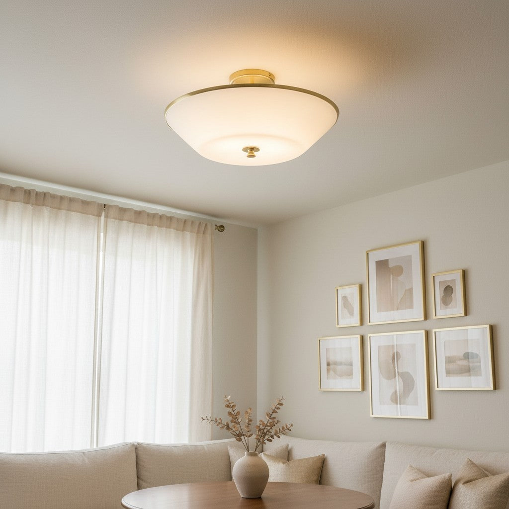 Ysée Minimalist White Glass Bowl Semi Flush Mount Light 8.jpg__PID:a1adb6b9-f7e2-4310-b418-683cd2abc216