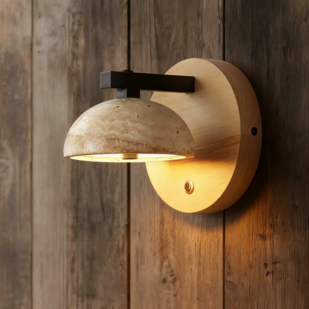 Riley Vintage Travertin Holz Runde Wandleuchte4.webp__PID:6ff5ffe1-3b78-41d1-bdb3-085cc6614869