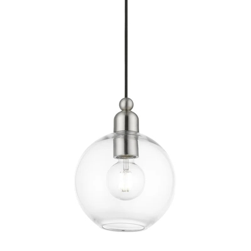 3 Brushed Nickel Elle Minimalist Clear Glass Dome Pendant Light.webp__PID:829ca2cb-3045-40e0-9caf-37e7275d17c7