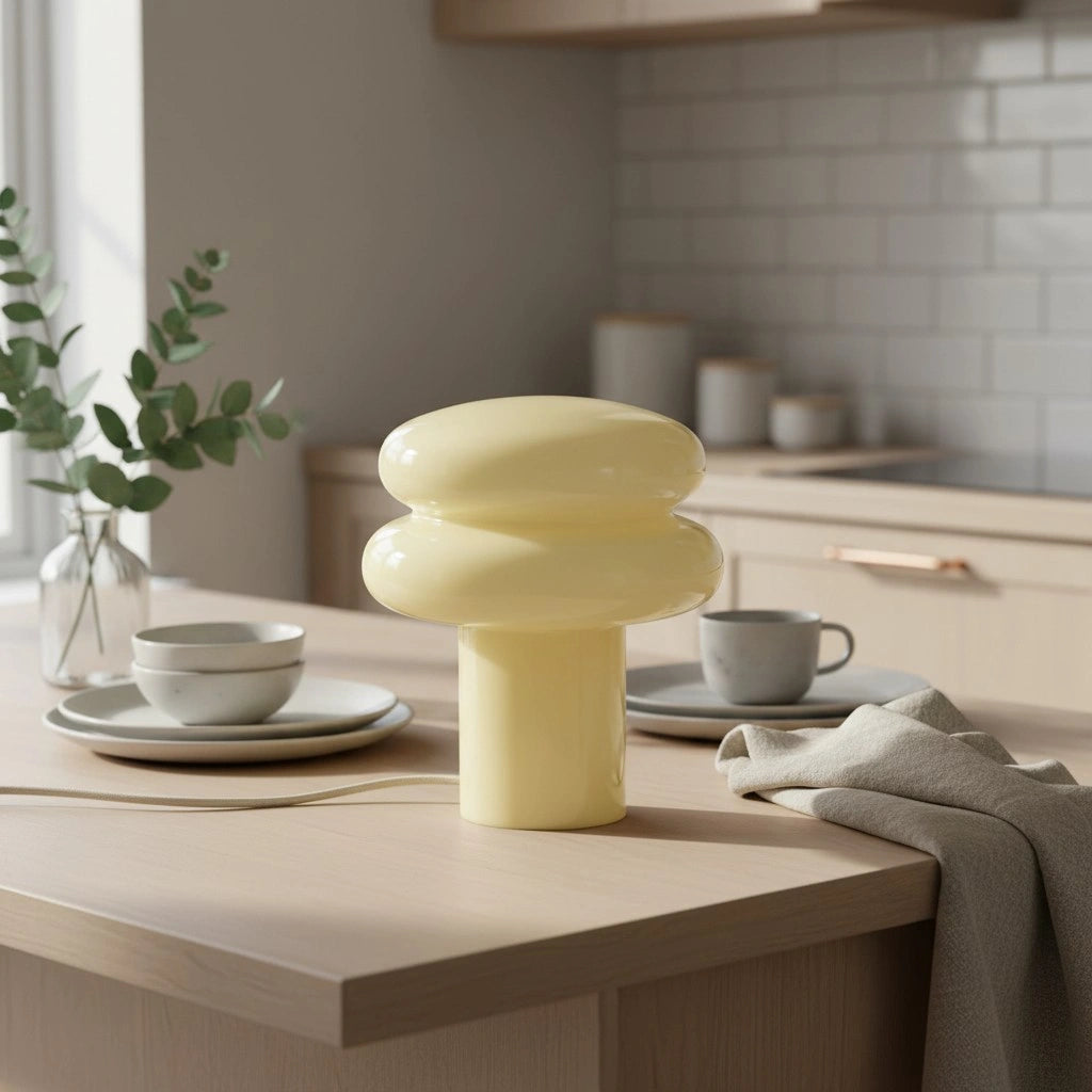 Lampada da tavolo in vetro opalino a forma di fungo di Bruno Bauhaus31.webp__PID:ceeede65-409a-499a-9551-3cd2664190a9