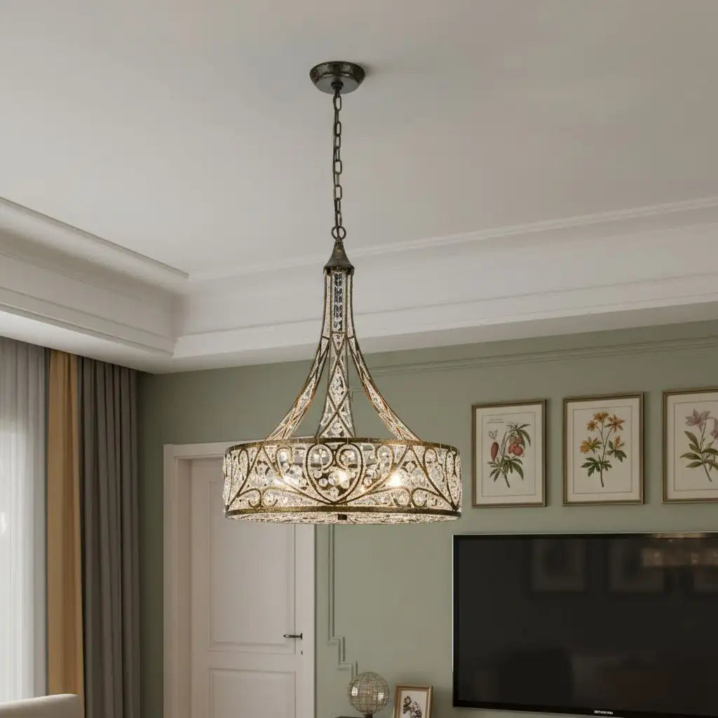 Lampadario a tamburo di cristallo a 6 luci di lusso Arden6.webp__PID:b02a3ec0-2b31-4c8b-bc03-fc64b851c694