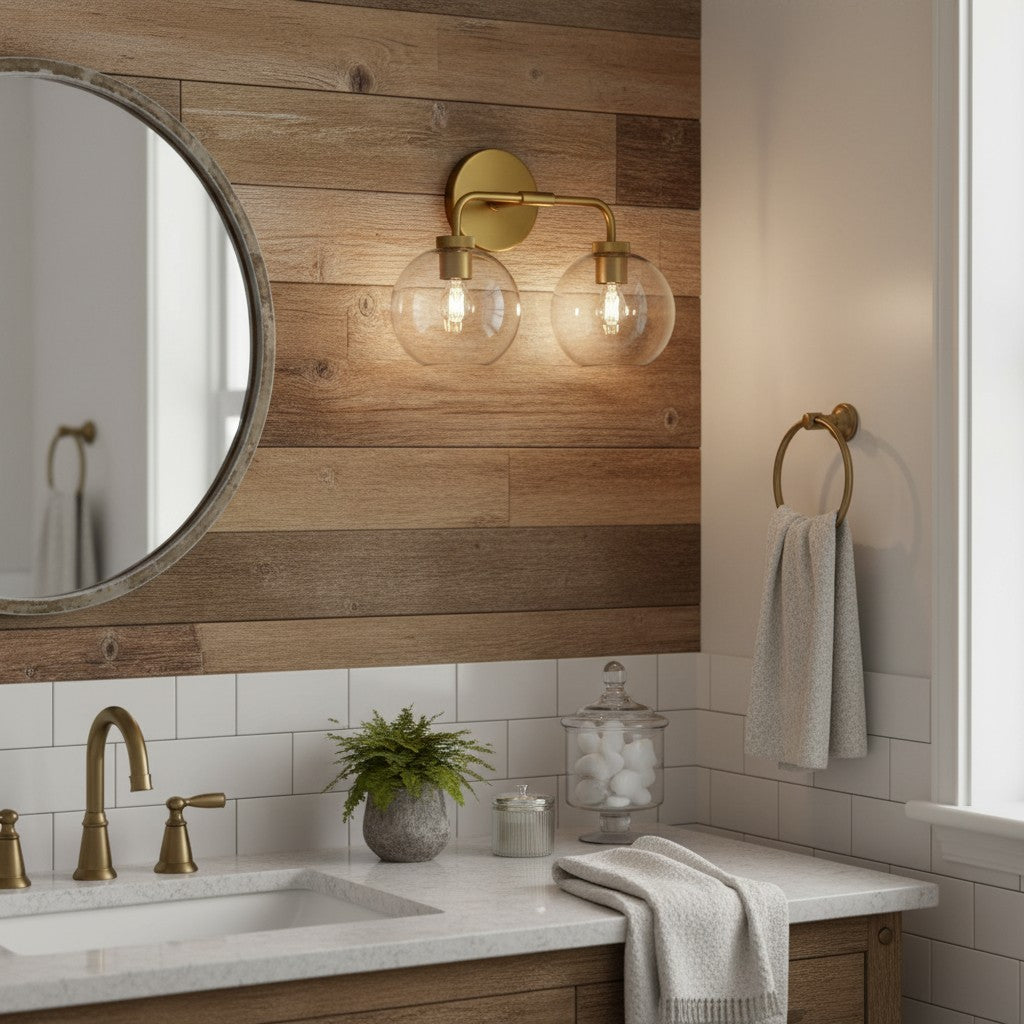 Kaia Modern Globe Glass Wall Sconce 2head scene2.webp__PID:f781370a-f7f0-4489-87a9-74df48415b65