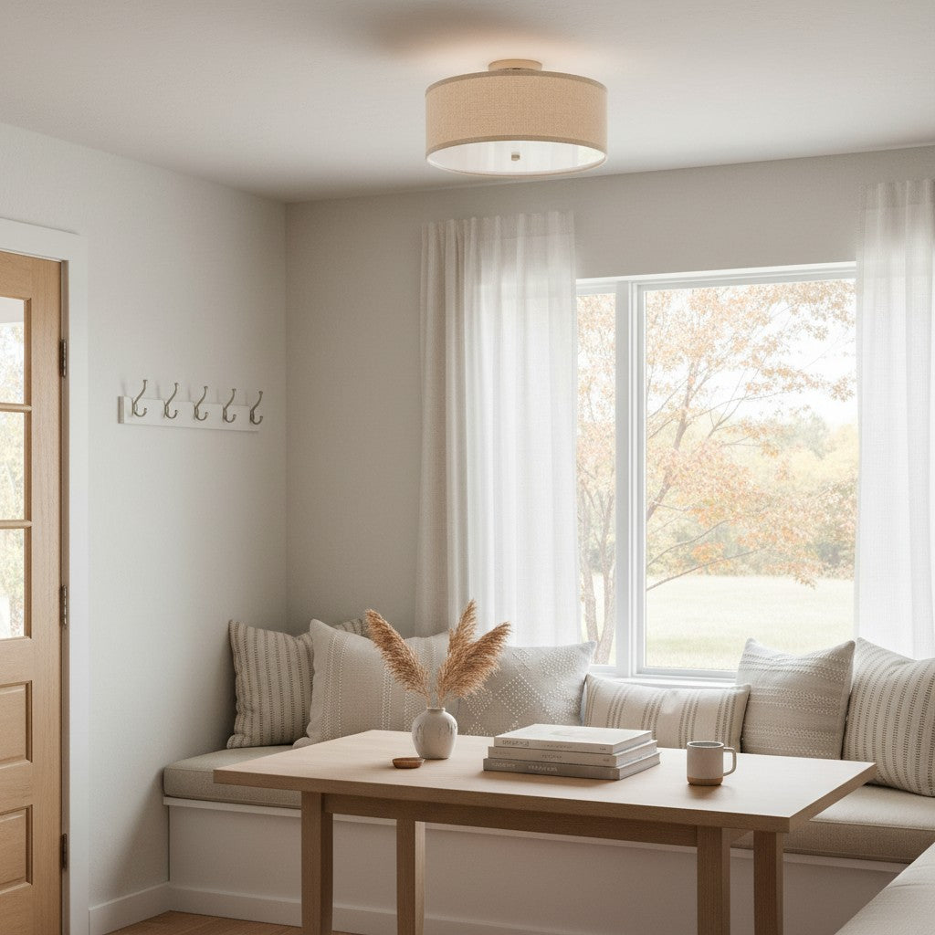 Brent Modern Linen Drum Flush Mount Ceiling Light7.webp__PID:7951a2a1-0508-4c80-9770-af4181139455