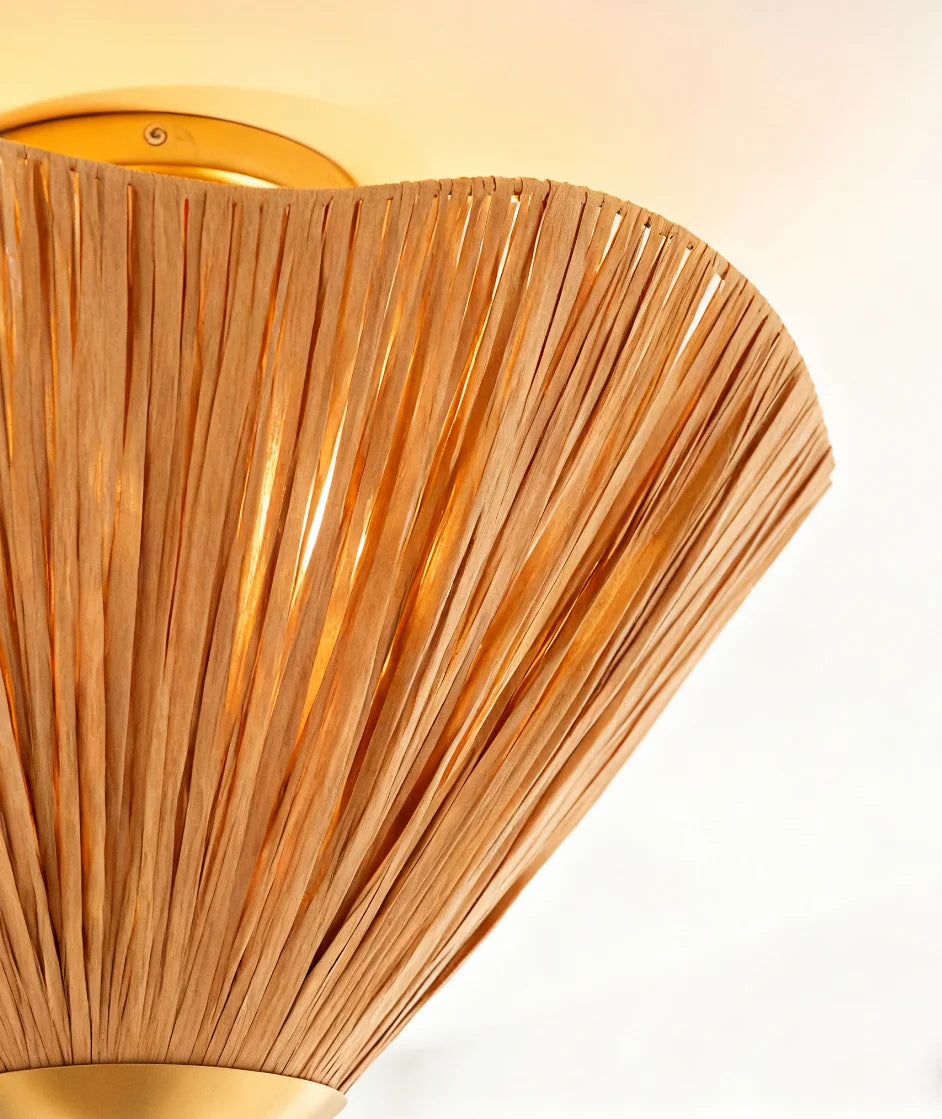 Svel Modern Natural Raffia fan-shade Flush Mount Ceiling light 1 detail1.webp__PID:41db44a4-43bb-4947-82a5-1d5f50682752